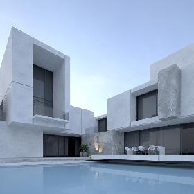 modern villa 01 3D